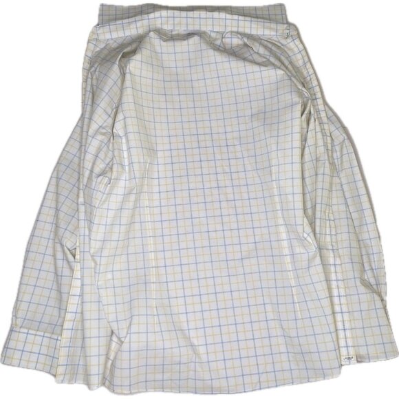 Brooks Brothers SOHO Fit Blue Yellow Check 16.5-33 Non Iron Supima Button Shirt - Picture 2 of 8